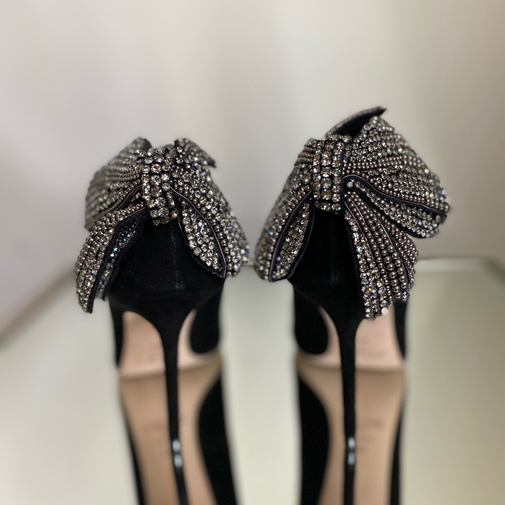 New JIMMY CHOO Love 100 embellished suede pumps $1,575 39.5 - Picture 7 of 15